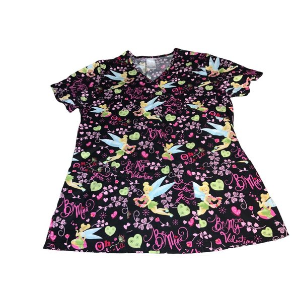 Valentine's Day Scrub Top Disney Tinkerbell size small - Picture 3 of 9